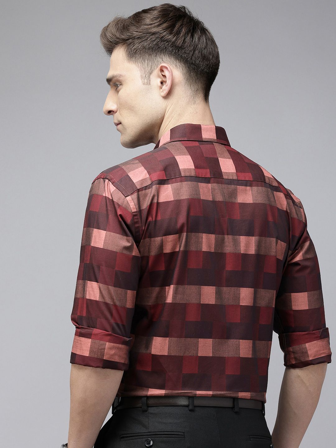 Park Avenue Pure Cotton Slim Fit Checked Formal Shirt