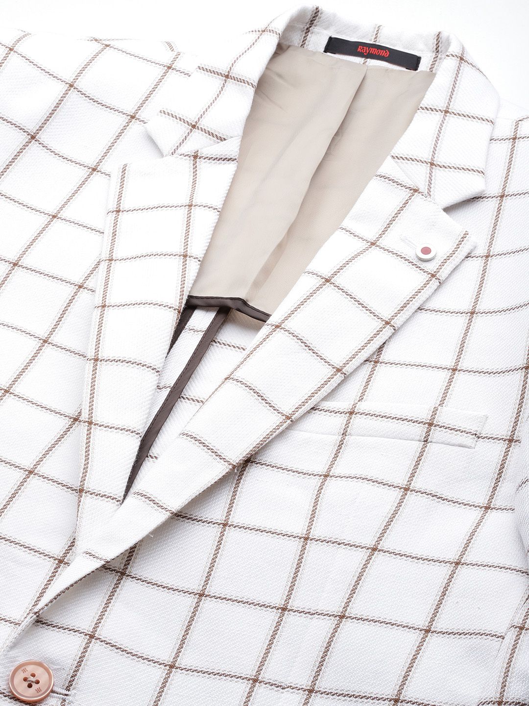 Raymond Checked Single-Breasted Blazer