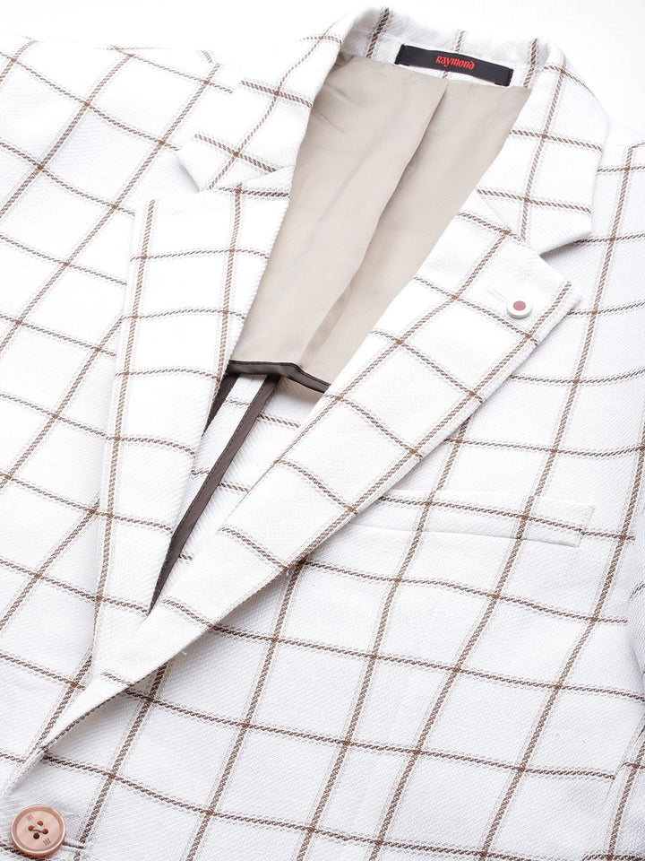 Raymond Checked Single-Breasted Blazer
