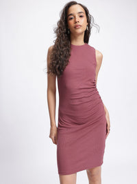 DressBerry Urban Goddess Ribbed Ruched Bodycon Dress