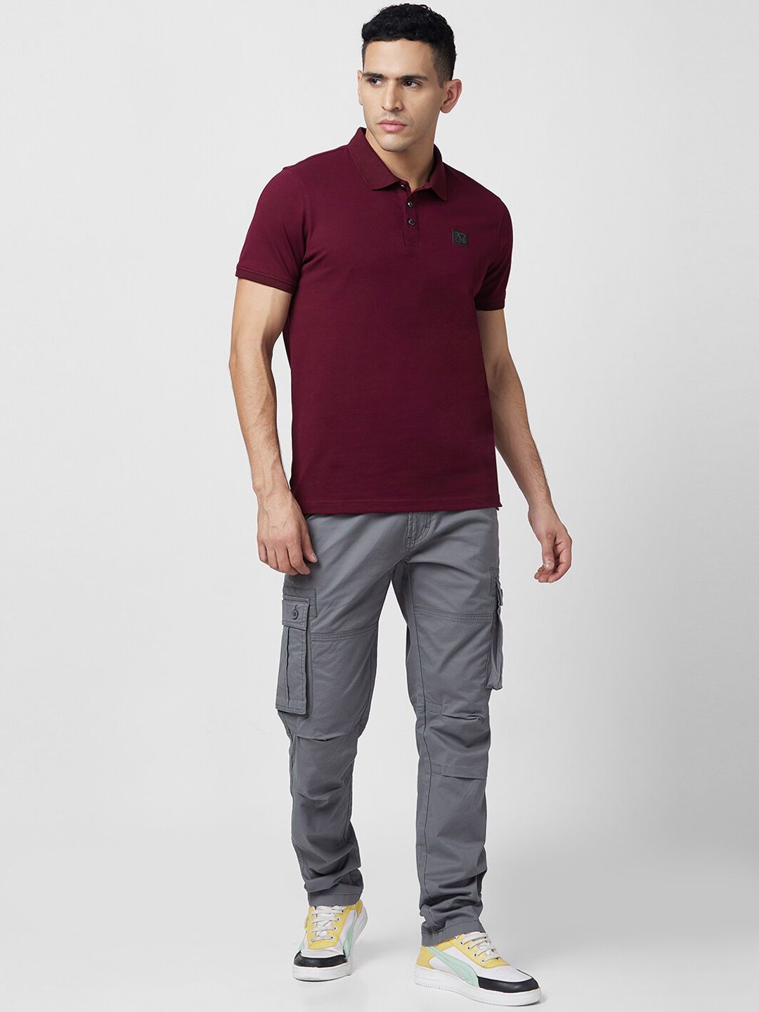SPYKAR Men Mid-Rise Cotton Cargos Trousers