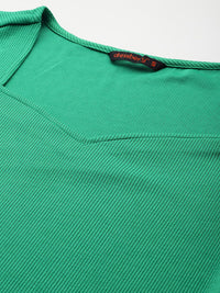 DressBerry Sweetheart Neck Ribbed Top