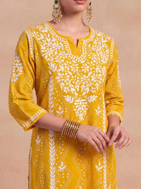 Rumah Wanita Chikankari Sulam Kurta Chikankari