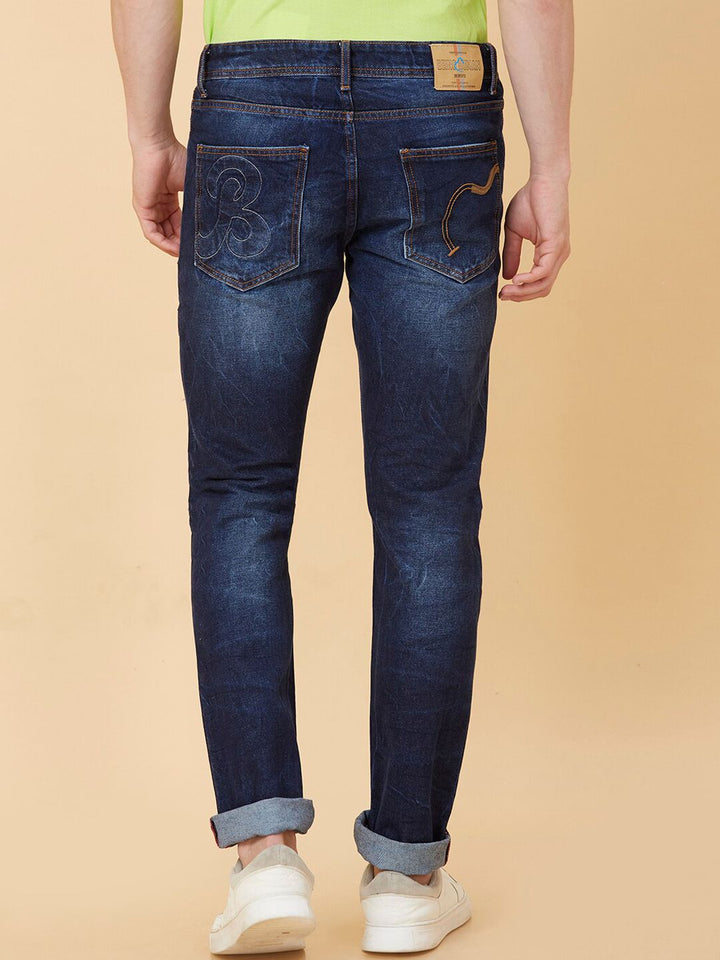 Being Human Men Slim Fit Highly Distressed Heavy Fade Stretchable Jeans