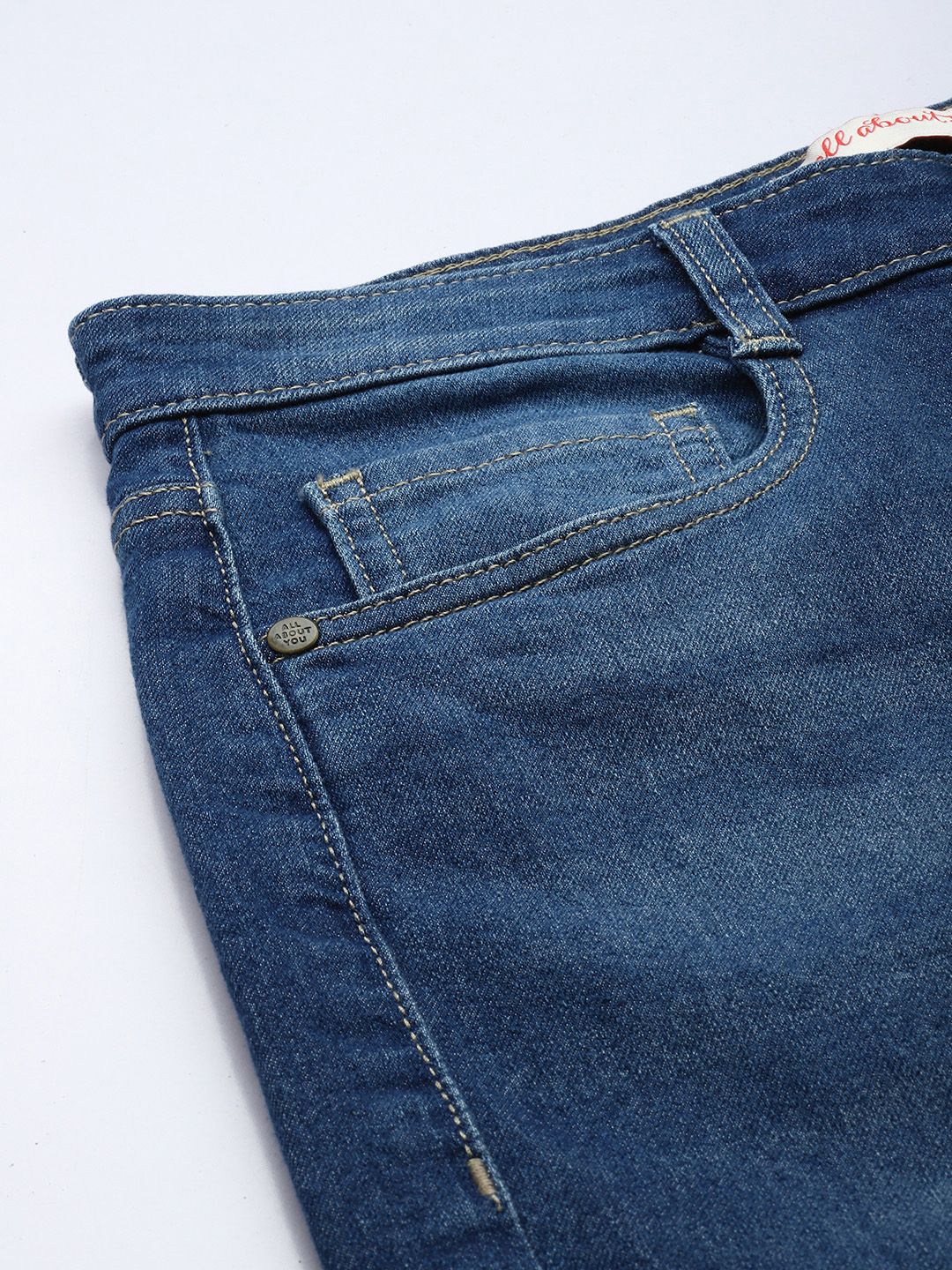 all about you Women Mom Fit Light Fade Stretchable Jeans