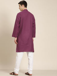 SOJANYA Men Cotton Linen Solid Kurta