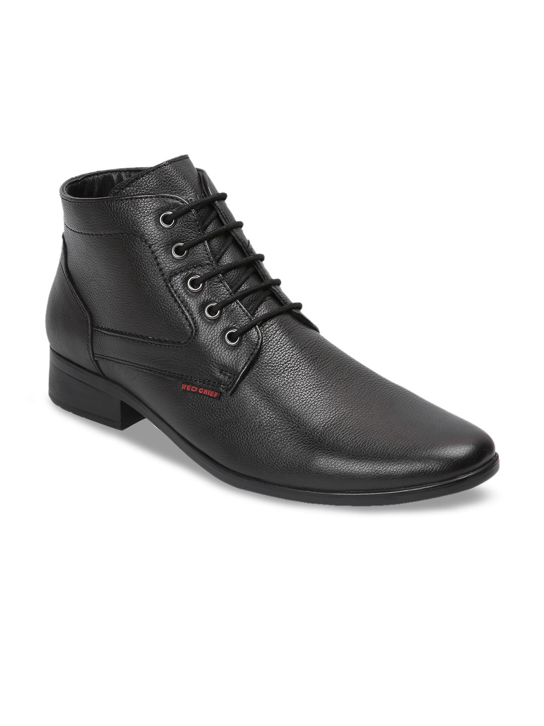 Red Chief Men Black Formal Leather Boots
