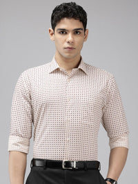 Park Avenue Pure Cotton Slim Fit Geometric Printed Formal Shirt