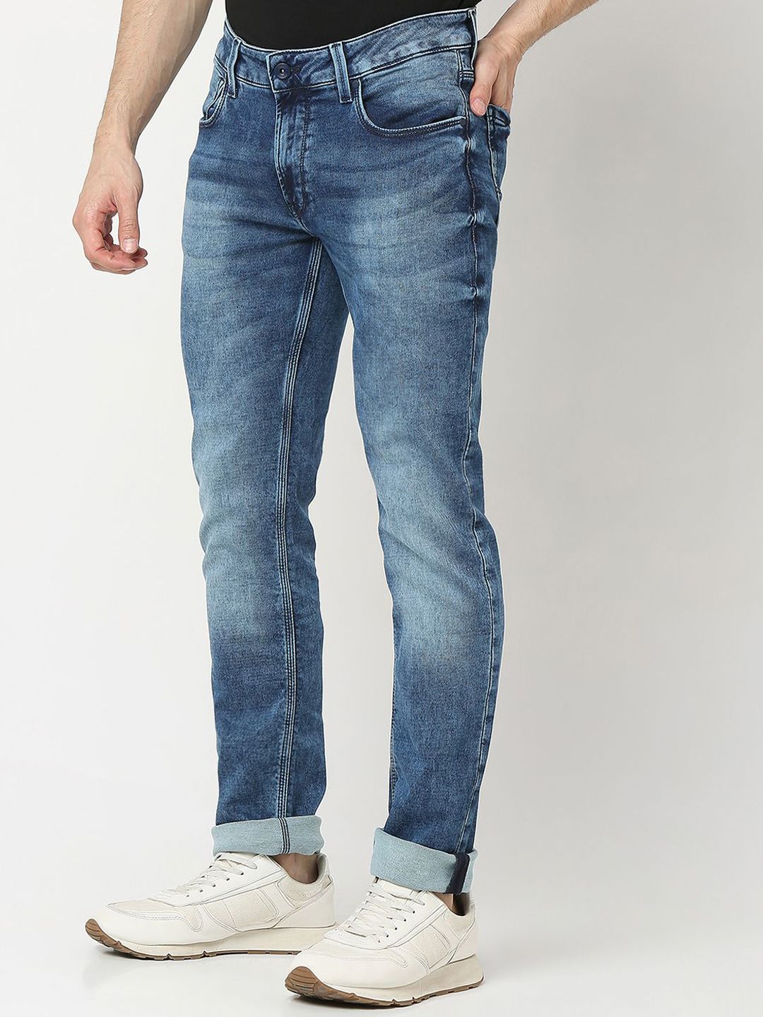 SPYKAR Men Heavy Fade Mid Rise Stretchable Jeans
