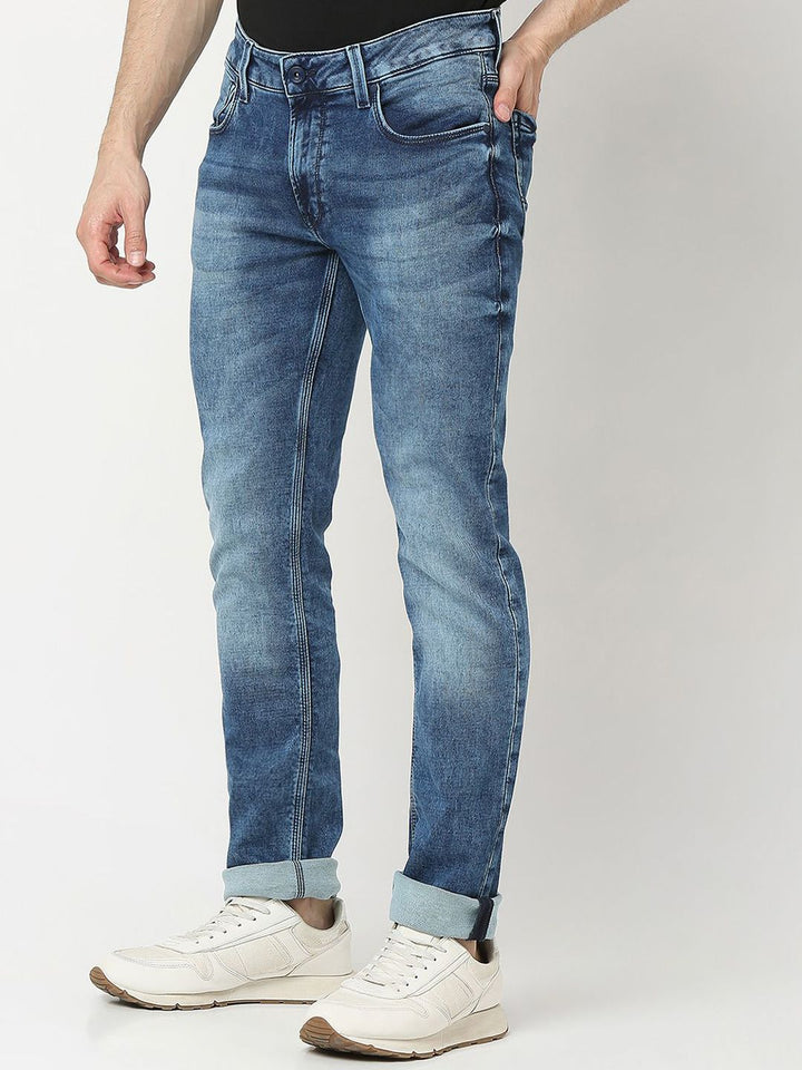 SPYKAR Men Heavy Fade Mid Rise Stretchable Jeans
