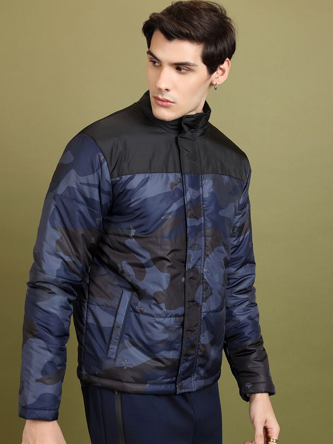 HIGHLANDER Camouflage Printed Puffer Jacket