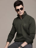 Sambungan Perancis Mock Collar Sweatshirt