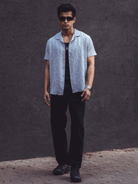 Powerlook Self Design Casual Shirt