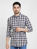 SPYKAR Tartan Checked Cotton Classic Opaque Casual Shirt
