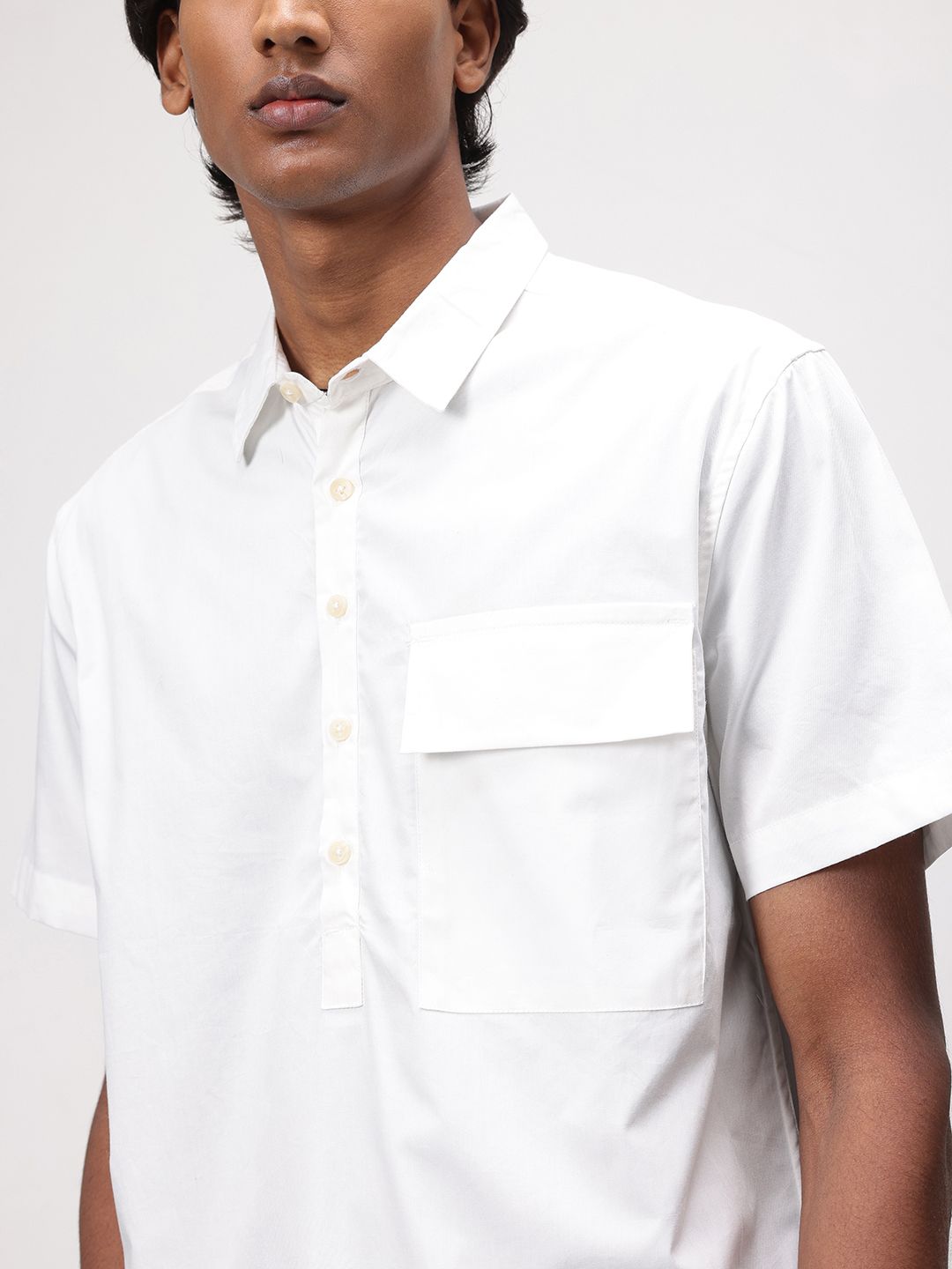 ether 365 Essentials Pure Cotton Flap Pocket Shirt