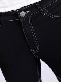 The Indian Garage Co Men Bootcut Contrast Stitch Mid Rise Cotton Jeans
