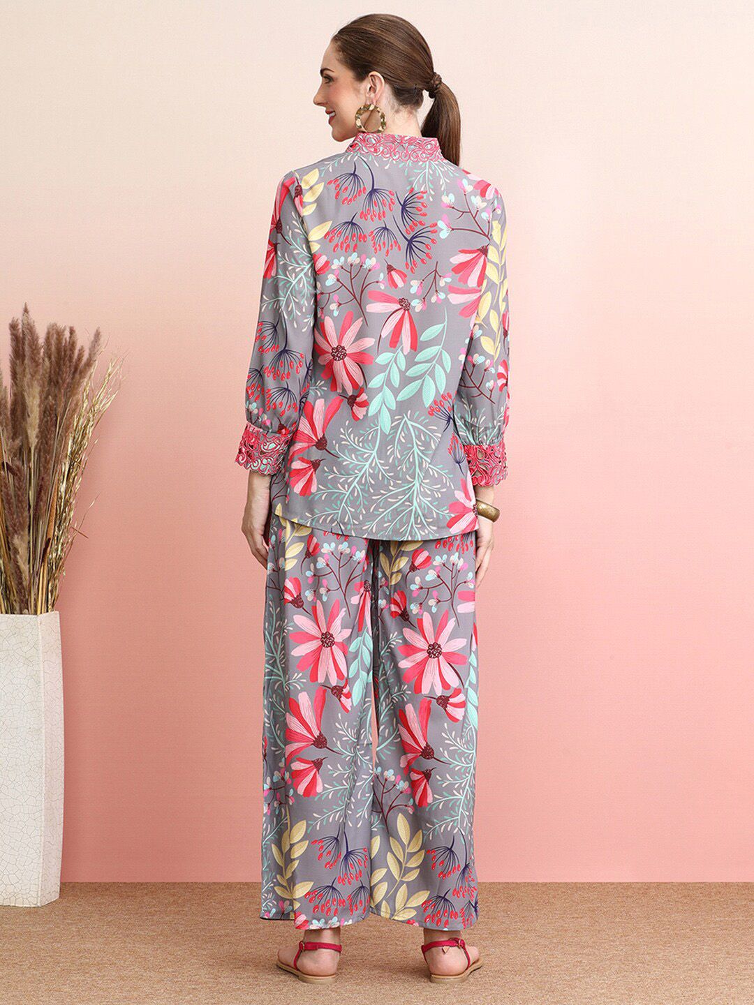 Indo Era Printed Shirt With Palazzo Co-Ords