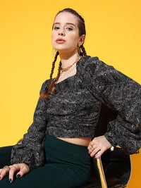 STREET 9 Stunning Black Abstract Top