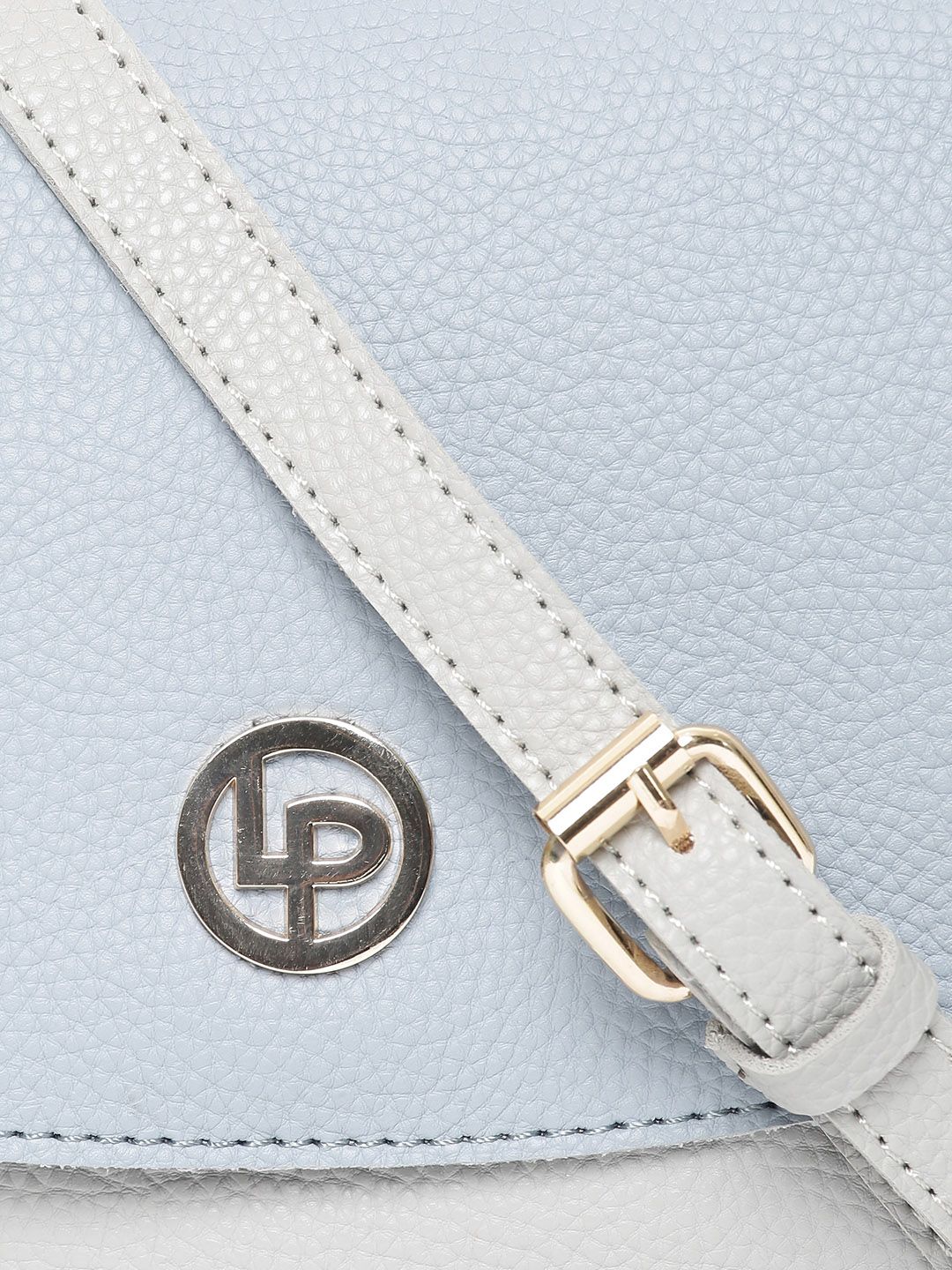 Lino Perros Grey & Blue Colourblocked Sling Bag