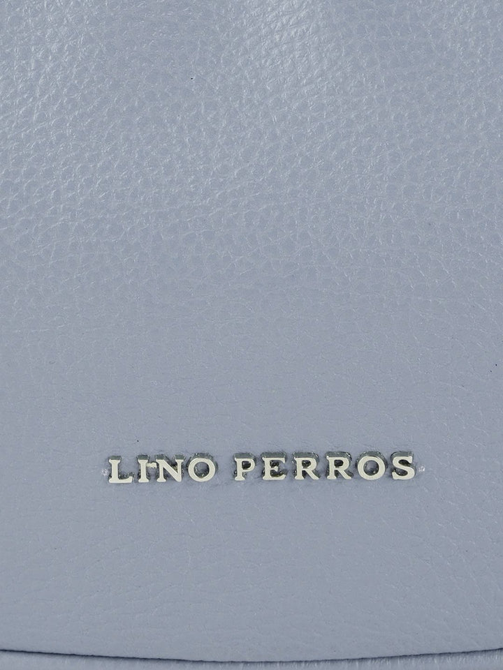 Lino Perros Women Grey Solid Structured Baguette Bag