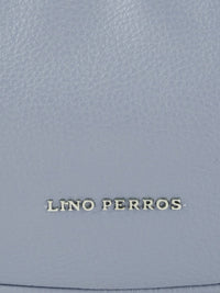 Lino Perros Women Grey Solid Structured Baguette Bag