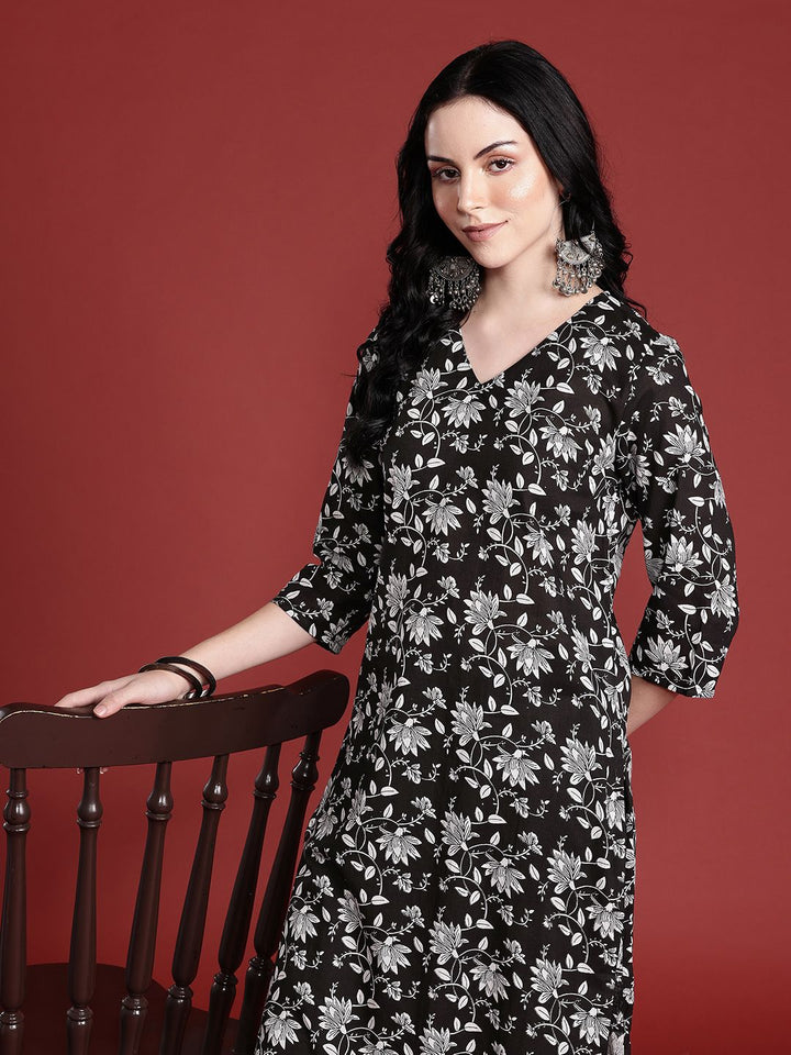 Anouk Floral Printed Pure Cotton Kurta