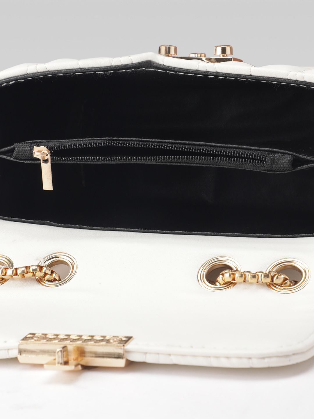 DressBerry Quilted Structured Shoulder Bag