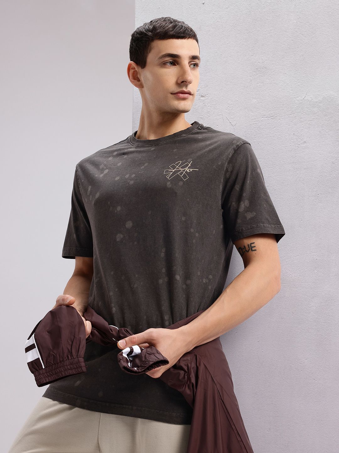 HRX by Hrithik Roshan Washed Effect Pure Cotton T-shirt