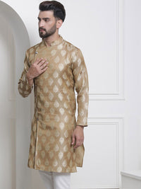 SOJANYA Mandarin Collar Zari Ethnic Motifs Printed Kurta