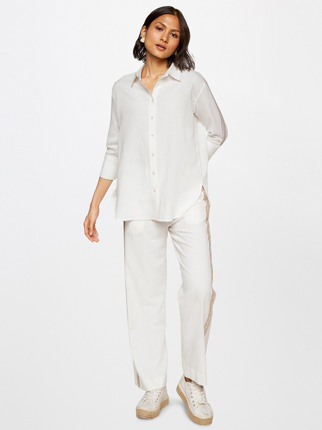 AND Shirt Collar Linen Shirt With Trouser