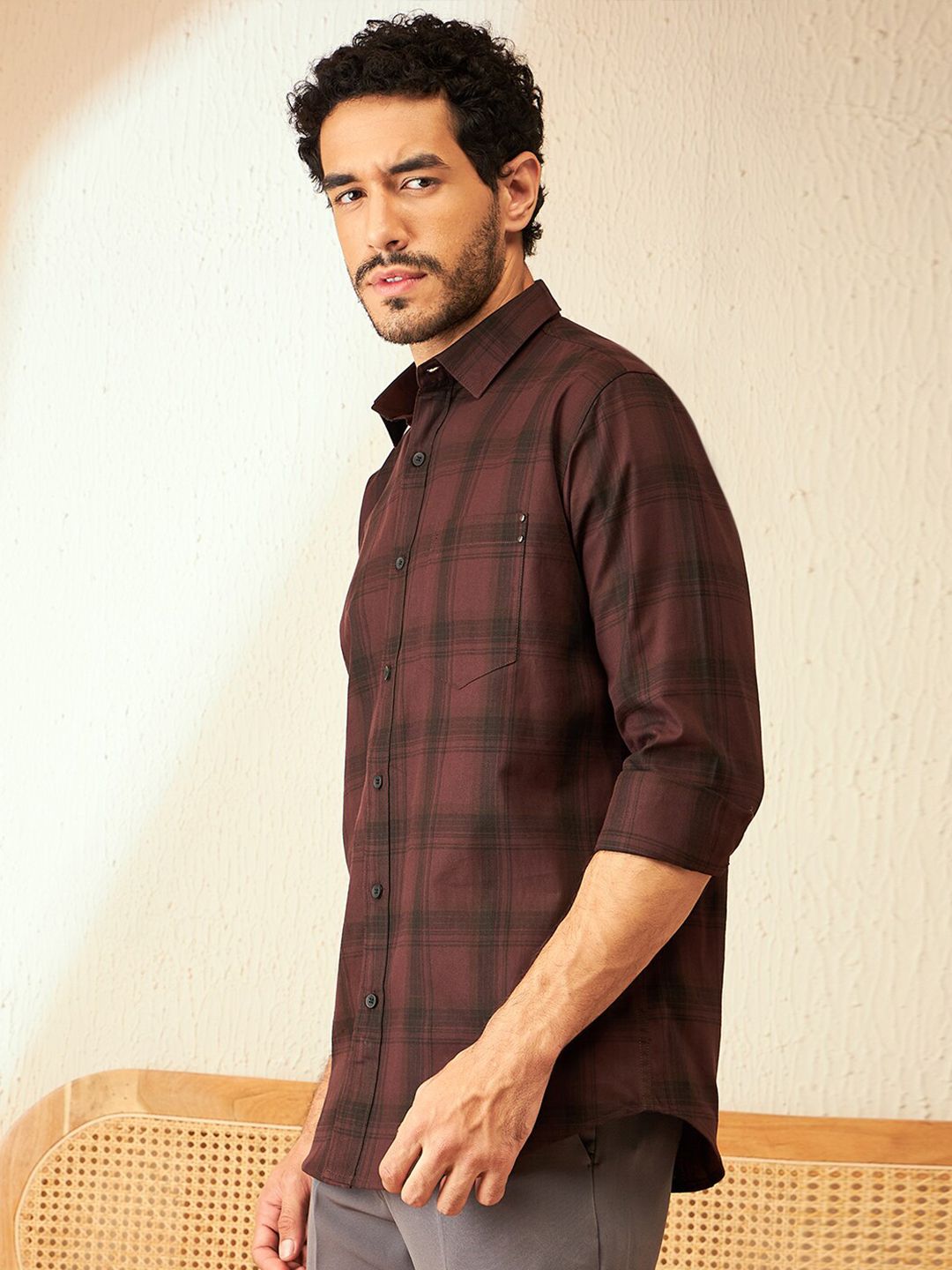 DENNISON Smart Checked Casual Shirt