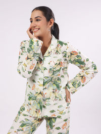 SANSKRUTIHOMES Women Floral  Printed Pure Cotton Night suit