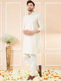 See Designs Regular Long Sleeves Shirt Collar Pure Cotton Kurta with Pyjamas