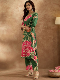 Indo Era Women Floral Printed Regular Kurta with Trousers