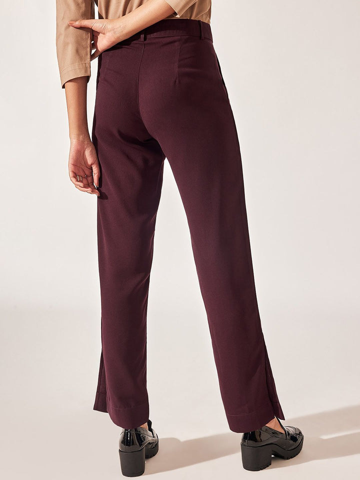 The Label Life Women Straight Fit Slip On Trousers