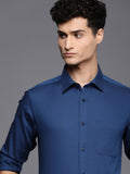 Raymond Men Blue Pure Cotton Slim Fit Long Sleeves Formal Shirt
