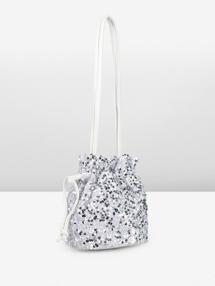 DressBerry Embellished Bucket Shoulder Bag