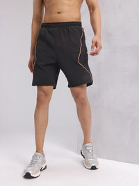HRX by Hrithik Roshan Men Brand Logo Print Detail Training Shorts with Contrast Piping
