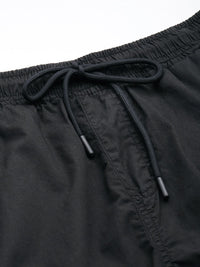 Bene Kleed Men Black Parachute Fit Pure Cotton Cargos Trousers