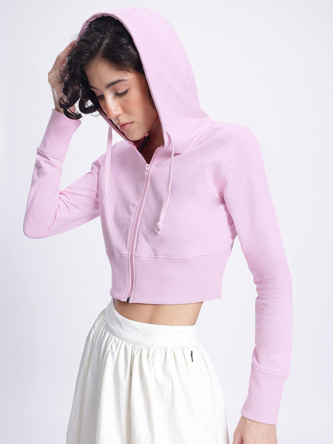 DressBerry Hooded Crop Sweatshirt