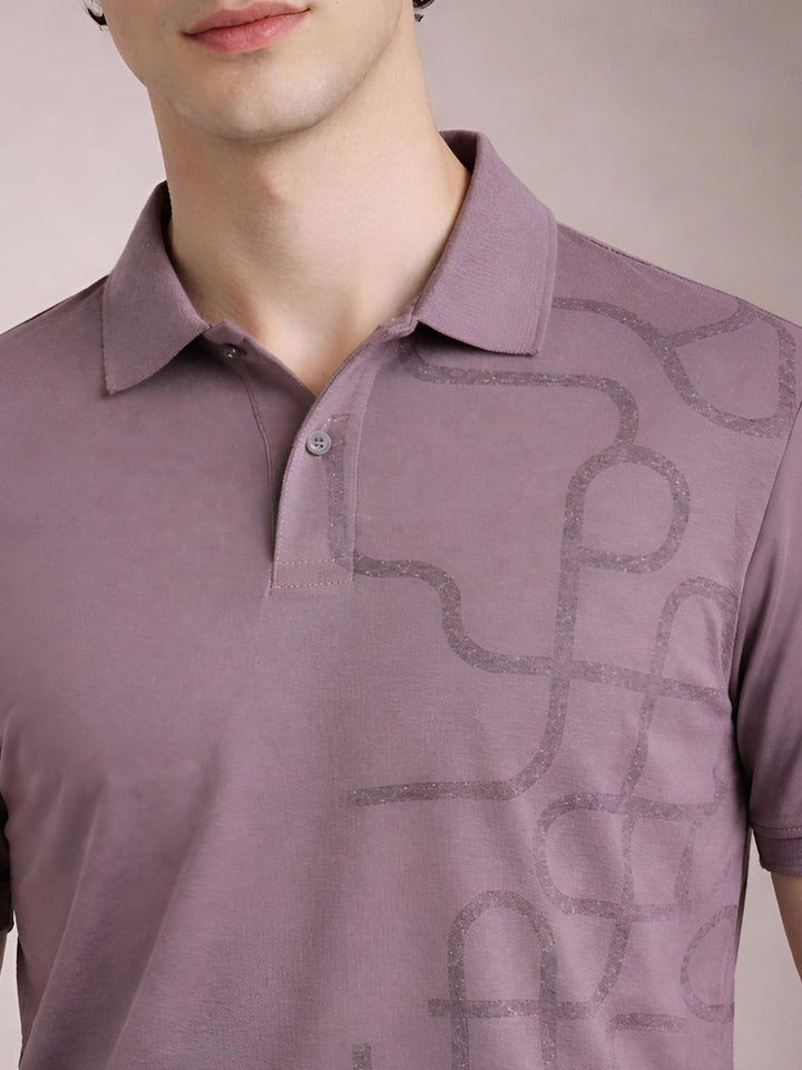 Baju-T Kolar Polo Bercetak ADRO Lelaki