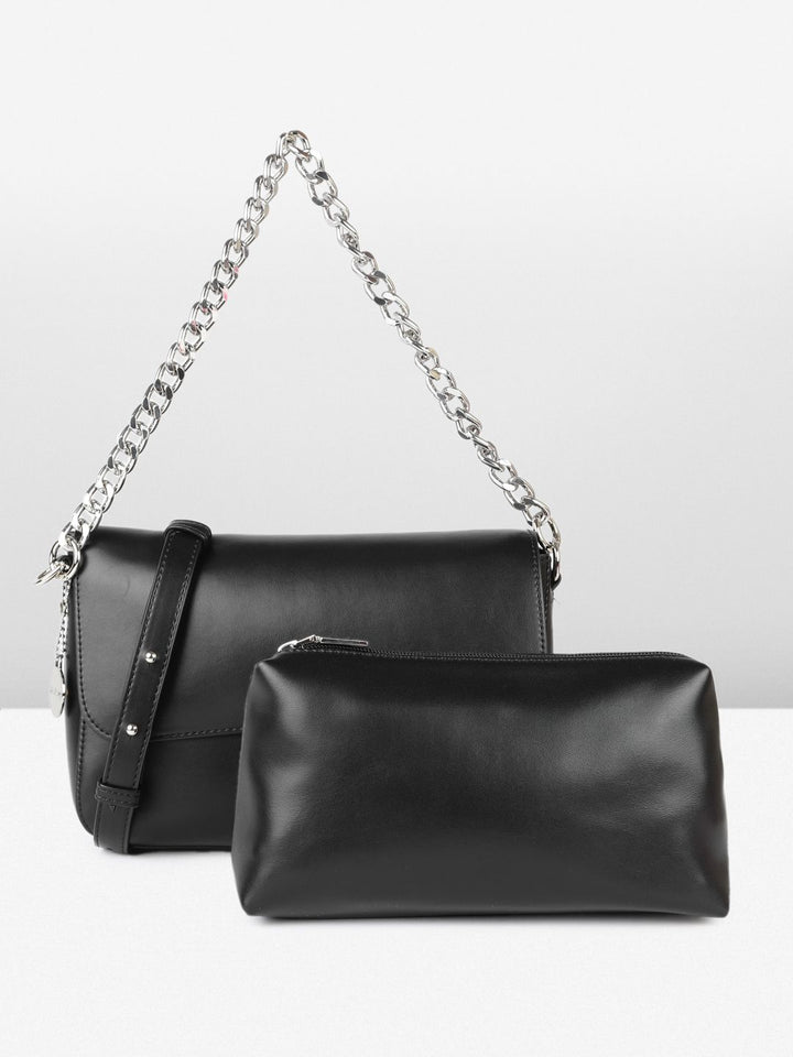 DressBerry Structured Shoulder Bag with Pouch