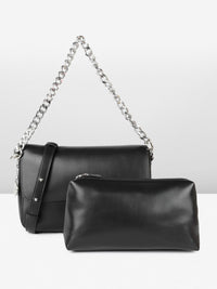 DressBerry Structured Shoulder Bag with Pouch