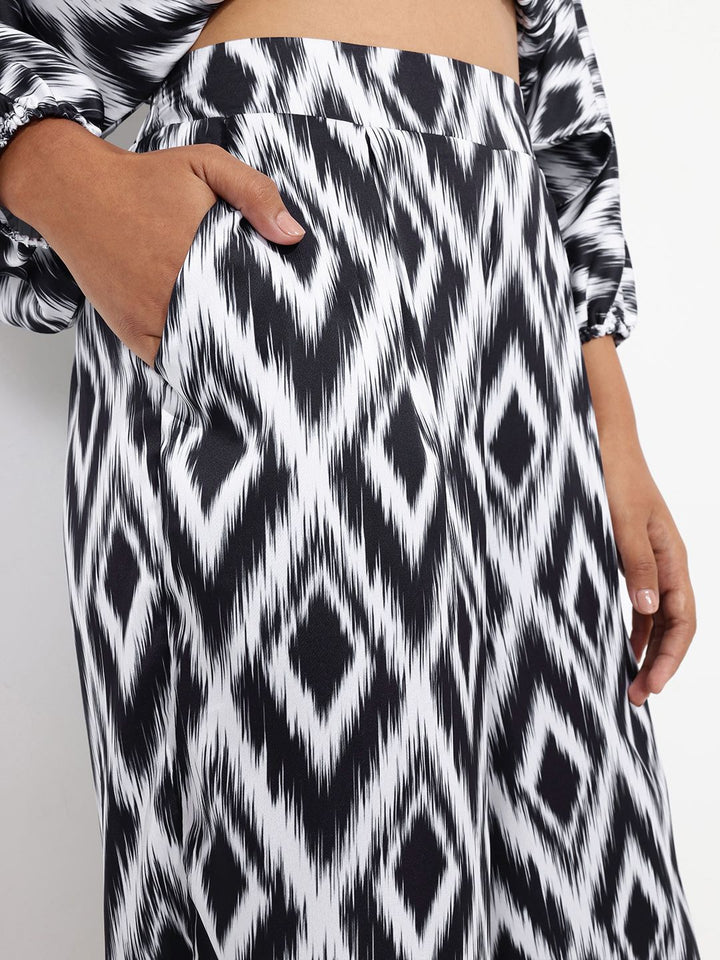 DressBerry Global Nomad Fusion Ikat Flared Trouser