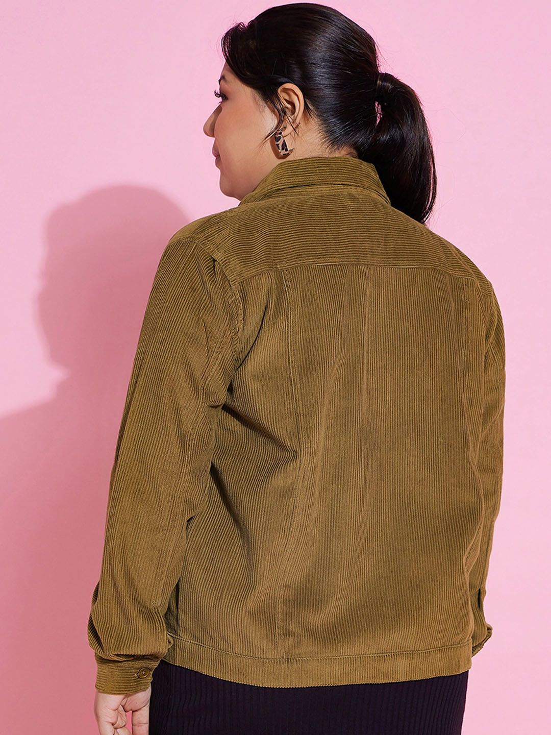 SASSAFRAS Curve Striped Corduroy Jacket