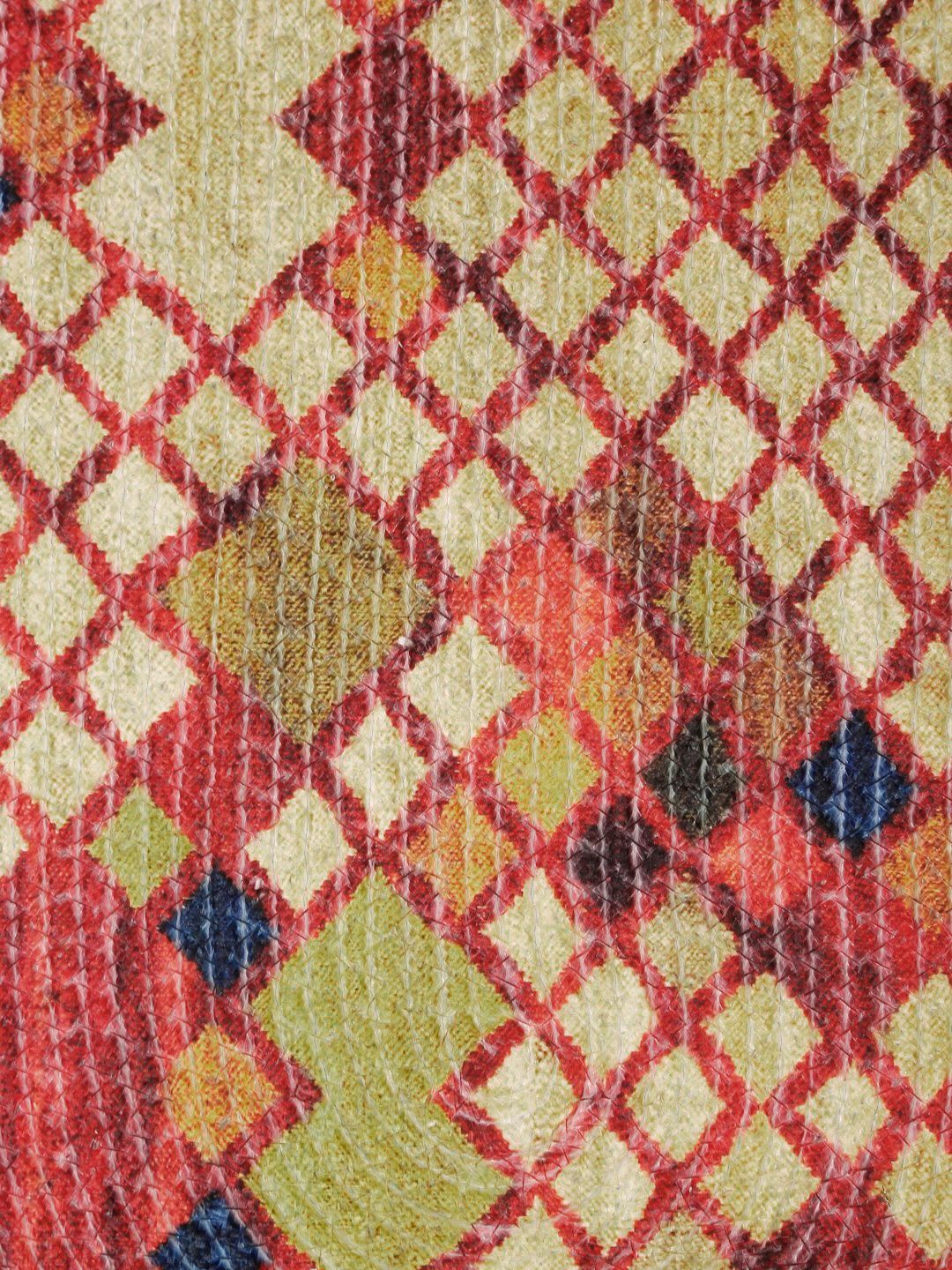 HOSTA HOMES Red & Brown Pure Cotton Printed Table Runner