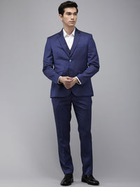 Park Avenue Super Slim Fit Notched Lapel Collar Single Breasted 3-Piece Party Wear Suit