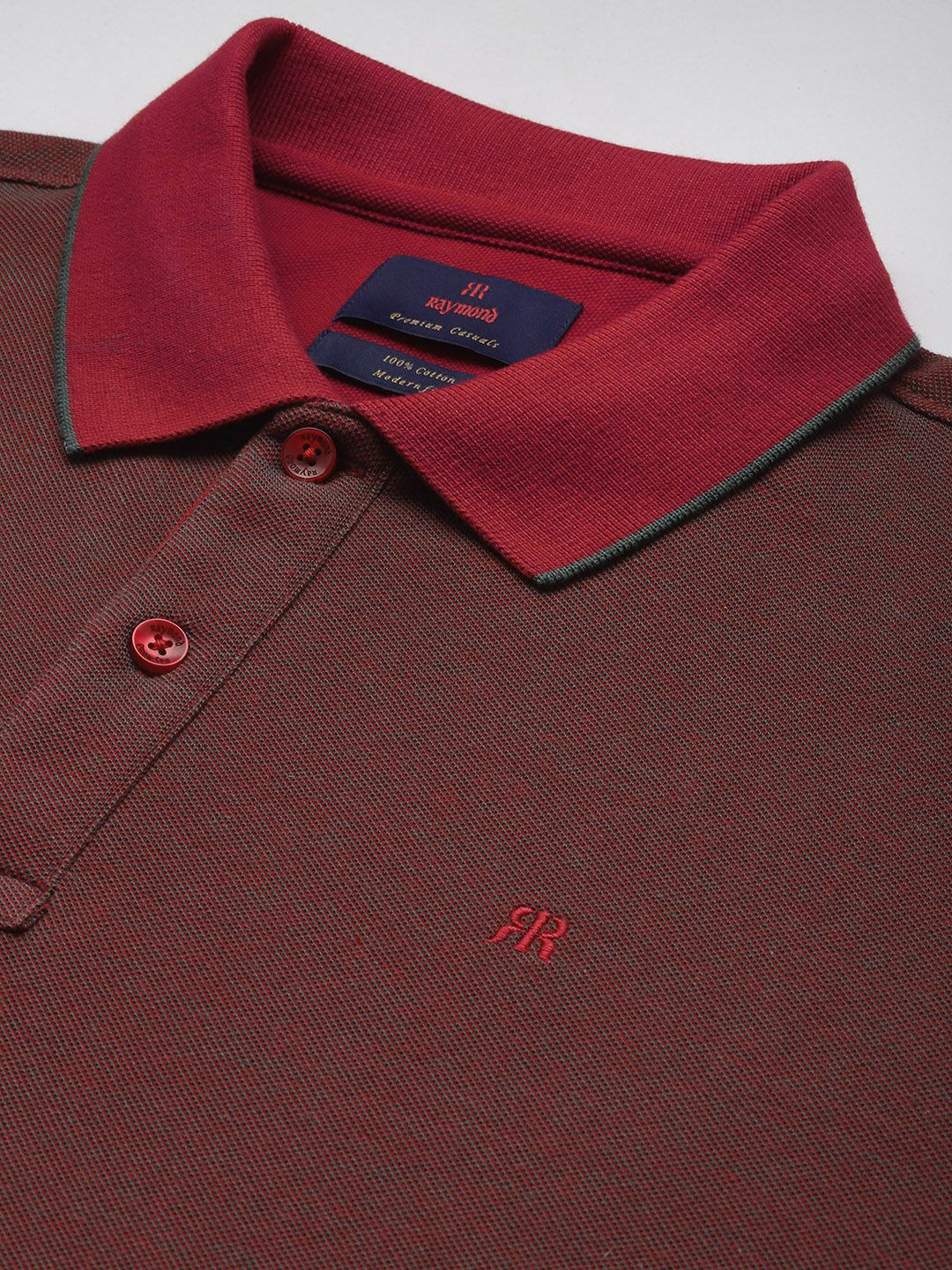 Raymond Modern Fit Pure Cotton Polo Collar T-shirt