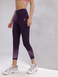 HRX by Hrithik Roshan Women Mid-Rise Striped Detail Rapid-Dry Lifestyle Tights
