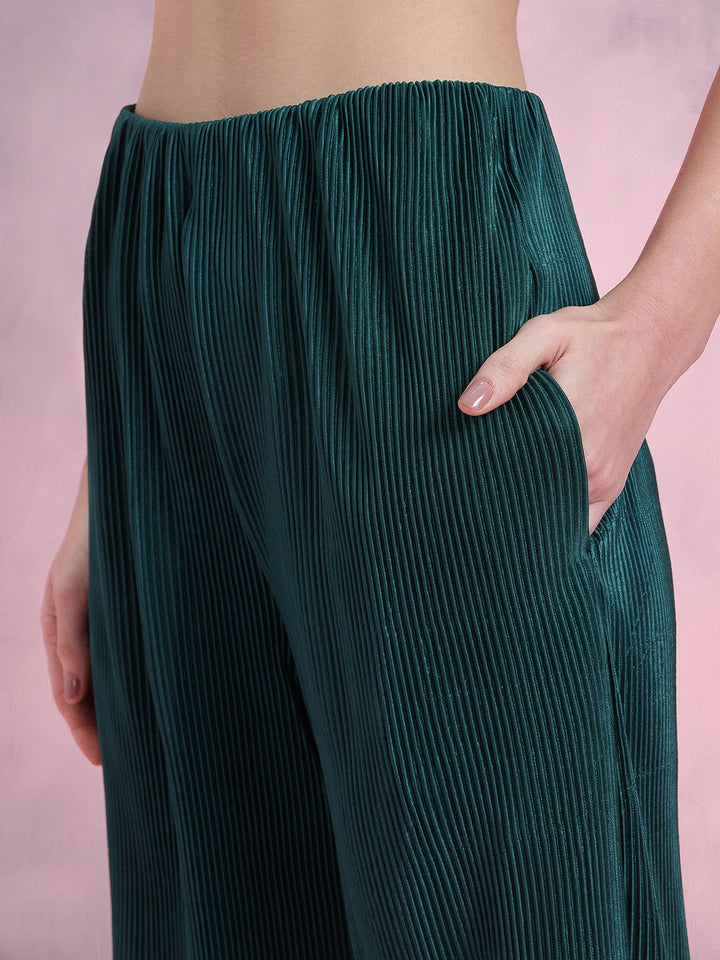 DressBerry Solid Accordion Pleats Co-Ords